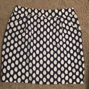 LOFT pencil skirt with polka dots